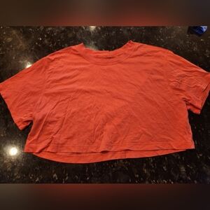 🪸 Coral Lululemon Cropped All Yours T Shirt